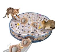 Nhujevkom Interactive Cat Toy For Indoor Cats Adult, Cat Toys Ball Fast Rolling In Play Mat, Automatic Motion Activate Toy, Rechargeable Ball Toys With Mat For Indoor Cats,70x10cm