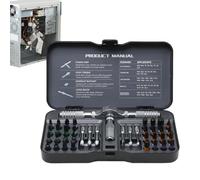 Nhujevkom Magnetic Screwdriver Set | Multi Bit Ratcheting Screwdriver Set with Storage Case,High-Strength Alloy Steel Repair Tool Kit for Furniture Assembly Bike Home Repair Electronics Eyeglass