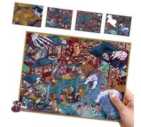 Nhujevkom Miniature Scene Stickers,Decorative Terror Scene Decals 3D Effect | Horror Hand Account Decals for Scrapbook Greeting Card School Activity Teachers Kids Boys Girls