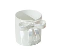 Nhujevkom Ribbon Bow Cup | 12oz Charming Bow Cup with Ergonomic Grip | Multipurpose Kitchen Drinkware Accessories for Tea Orange Juice Milk Drinks Water Latte