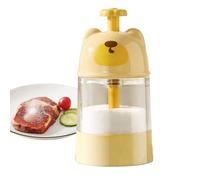 Nhujevkom Salt Dispenser | 0.2g Metering Glass Salt Shaker with Lid - Quantitative Seasoning Jar Glass Sugar Pepper Bottle for Baking Picnic Grilling Cooking Catering Travel