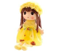 Nhujevkom Soft Baby Doll Toys Learning Sensory Doll For Toddler, Handmade Rag Dolls Cuddle Soft Handmade Dolls With Hat Skirt With Clothes Christmas Plush Toys Gift For Toddler Kids