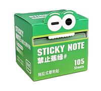 Nhujevkom Transparent Sticky Notes,Clear Sticky Note Pads | 105 Sheets/Roll Pull Out Memo Colorful Pads for Home Highlights Workplace School Students Notebook Reminder
