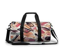 NHYDSPQ Cylindrical Gym Bag,Cosmetic And Makeup Theme Pattern Sports Gym Bag,Workout Bags,travel Weekender Bag,Duffle Travel Bag for Men Women, 17.7in/9in/9in, style, style, 17.7in/9in/9in
