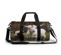 NHYDSPQ Cylindrical Gym Bag,Cute Goat Sports Gym Bag,Workout Bags,travel Weekender Bag,Duffle Travel Bag for Men Women, 17.7in/9in/9in, style, style, 17.7in/9in/9in