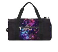NHYDSPQ Gym Bag,Colorful Galaxy Music Note Gym Duffle Bag,sports Gym Bag,small Fitness Workout Sports Duffle Bag,gym Bag for Women And Men, style, style, One Size, Modern