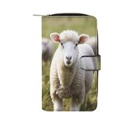 NHYDSPQ Leather Wallet, Cute Sheep Lamb Print Wallet,ladies Leather Wallet,money Clip Wallets,zipper Wallet for Men And Women., 19.7x11x3.5cm, style, style, 19.7x11x3.5cm