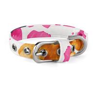 NHYDSPQ Pet Collar, Colorful Dog Paws Print Pet Collar,Personalized Pet Collars Cat Collar for Small and Medium-Sized Dogs Adjustable Sizes, style-25