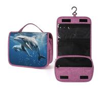 NHYDSPQ Toiletry Bags, Cute Dolphins Print Toiletry Bags,travel Makeup Bag with Hanging Hook Suitable for Toiletries,travel Essentials, style, style, One Size