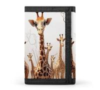 NHYDSPQ Trifold Wallet, Cute Cartoon Funny Giraffes Print Trifold Wallet,best Men's Blocking Trifold Wallet Sleek And Slim for Men And Women., style, style, One Size, Modern