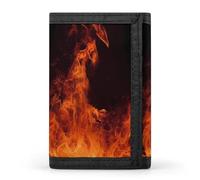 NHYDSPQ Trifold Wallet, Dancing Fire Print Trifold Wallet,best Men's Blocking Trifold Wallet Sleek And Slim for Men And Women., style, style, One Size, Modern