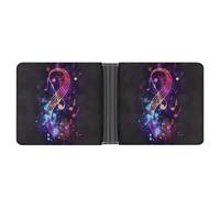 NHYDSPQ Wallets,Colorful Galaxy Music Note Print Mens Wallets,mens Slim Wallet,trendy Men’s Bifold Wallets with Multiple Card Slots, style, One Size, Modern