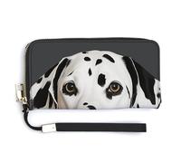 NHYDSPQ Womens Wallet,Dalmatian Print Ladies Cluth,PU Leather Zip Around Wallet,wrist Strap Long Purse, style, 20.0*10.5cm, Modern