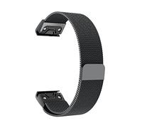 NHYHEHMR 26 22 20mm Easy Fit Milanese Loop Watchband Quick Release Band for Fenix 7 7X 7S 5X 5 5S 3 3HR Forerunner 935 Magnet Strap Wrist