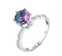 NHYHEHMR Artificial Rainbow Fire Mystic Topaz Solid Ring For Women Jewelry Gift Fine Jewelry Engagement Rings Gift