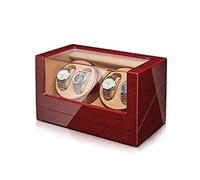 NHYHEHMR Automatic Watch Winder Storage Display Box for 2/4 Watches with Silent Motor Flexible Watch Pillow Acrylic Glass Wood Shell Piano Finish Fit Lady and Man Watches (Size : 2+0)