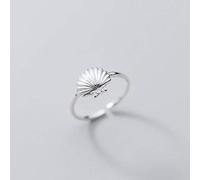 NHYHEHMR Bague à Index Simple Pour Dames en S925, Bague Ouverte à la Mode en Fme de Coquille de Diamantbague en s925, Ouverture réglable