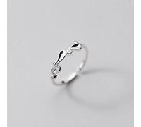 NHYHEHMR Bague en S925, Bague en Diamant Pour Femme avec Index Feuillebague en s925, Ouverture réglable