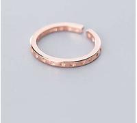 NHYHEHMR Bague en S925, Bague en Étoile à Cinq Branches Creuse Pour Femme et rose, Ouverture réglable