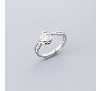 NHYHEHMR Bague en S925, Bague Ouverte en Diamant en Spirale Simple Pour Damesbague en s925, Ouverture réglable