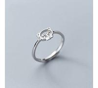 NHYHEHMR Bague en S925, Bijoux à Main Réglables en Diamant Simple Ours de Style Japonais Pour Damesbague en s925, Ouverture réglable