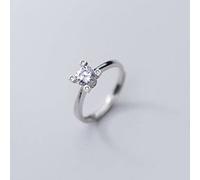 NHYHEHMR Bague en S925, Dames Simple Bague en Diamant avec Index de Mode Bijoux à la Mainbague en s925, Ouverture réglable