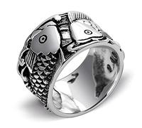 NHYHEHMR Bague Ouverte en 925 Bijoux en, Personnalité à la Mode Poissons Couple Bague Cadeaux Pour AmoureuxCouple Poissons, Femmes n ° 18