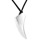 NHYHEHMR Bijoux de Filles Bijoux pour Cendres Mens's Stainlss Steel Unique Wolf Tooth Memorial Cremation Collier Urn Pendant Collier Keepsake Cremains Holder Things