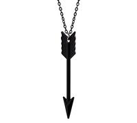 NHYHEHMR Black Long Necklace with Arrow Pendant Bullet Gun Modeling Jewelry Chain Hip Hop Punk Rock Christmas
