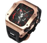 NHYHEHMR Bracelet de montre en acier inoxydable pour 8 49 mm, style RM, cadre en métal résistant aux chocs, bracelet en fluoroélastomère et fermoir papillon 49 mm