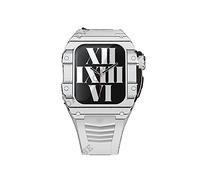 NHYHEHMR Carbon Fiber Case Sport Mod Kit for 7 45MM Lightweight Strap for IWatch 6 SE 5 4 Series 44mm DIY Accessories