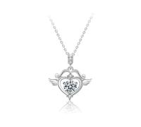 NHYHEHMR Collier avec pendentif en forme de flèche d'amour en moissanite plaqué or 18 carats 0,5 carat couleur D VVS1 pour femme - Cadeau de mariage, fiançailles, Saint-Valentin, Noël