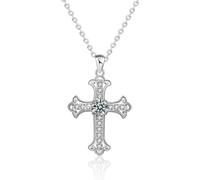 NHYHEHMR Collier avec pendentif en moissanite de 0,5 carat pour femme en argent sterling 925 - Bijoux de mariage avec certificat