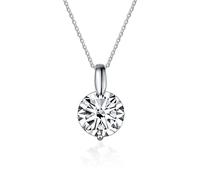 NHYHEHMR Collier avec pendentif en moissanite rose bleu jaune 1 à 3 carats couleur D VVS1 pour femme en argent sterling 925 et diamant - Cadeau de Saint-Valentin d'anniversaire avec certificat