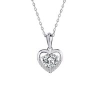 NHYHEHMR Collier avec pendentif moissanite 1 carat pour femme en argent plaqué or blanc 18 carats Couleur D Collier diamant taille idéale pour femme avec certificat