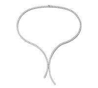 NHYHEHMR Collier en moissanite de 3 mm pour homme et femme - Couleur D VVS1 - Collier tennis en argent sterling S925 avec certificat de 38,1 à 61 cm