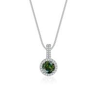 NHYHEHMR Colliers en moissanite de couleur D 1 ct pour femme, colliers avec pendentif diamant jaune/bleu/rose, colliers en argent sterling 925 pour femme, maman avec certificat