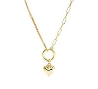 NHYHEHMR Creative Retro Heart Pendant Short Clavicle Chain Necklace Women Fashion Glamour Dress Jewelry Accessories Gift-