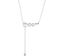 NHYHEHMR Dainty Five Circle Shell Pendant Necklace for Women Long Tassel Choker Necklace Jewelry