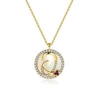 NHYHEHMR European Simple Pavé Crystal Twenty Six Letters Pendant Clavicle Chain Necklace Women Fashion Jewelry Gift
