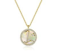 NHYHEHMR European Simple Pavé Crystal Twenty Six Letters Pendant Clavicle Chain Necklace Women Fashion Jewelry Gift