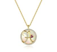 NHYHEHMR European Simple Pavé Crystal Twenty Six Letters Pendant Clavicle Chain Necklace Women Fashion Jewelry Gift-P