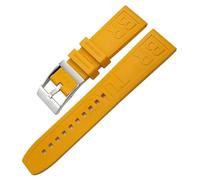 NHYHEHMR For Strap For Superocean/Navitimer/Avenger Bracelet 20mm 22mm 24mm Red Orange Black Fluoro Rubber WatchBands