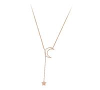NHYHEHMR Girls Accessories 1 PC en Moon and Star Pendant Necklace Creative Fashion Neck Decoration for Women and necklace