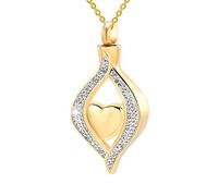 NHYHEHMR Girls Accessories urns for Dogs Crystal Urn Necklace The Eye of My Heart Pendant Keepsake Ashes Cremation Memorial Stainless Steel Jewelry-_21*41mm gifts