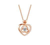 NHYHEHMR Jewelry/Necklaces Exquisite Clavicle The Center, Adopts Technology, Rotates 180 Degrees, Necklace Pendant for Women