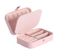 NHYHEHMR Jewelry Storage Simple and Light Luxury Portable Jewelry Storage Box Jewelry Ring Necklace Earring Earring Packaging Box Jewelry Storage Box(Black)