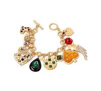 NHYHEHMR Luxury Multicolored Gems Pendant Charms Hand Chain For Women Jewelry Bohemian Fashion Alloy With Crystal Penant Bracelet