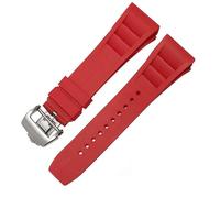 NHYHEHMR Rubber Silicone Watch Strap for Richard Mille RM011 Series Silicone Tape Accessories Men's Watch Strap 25-20mm (Color : Blue, Size : 25mm Rose Gold)