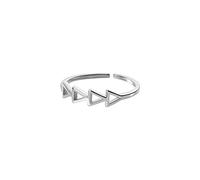 NHYHEHMR S925 Bague en Simple Ligne Index, Petite Et Petite Bague D'Art Géométrique Pour DamesTriangle, Ouverture réglable